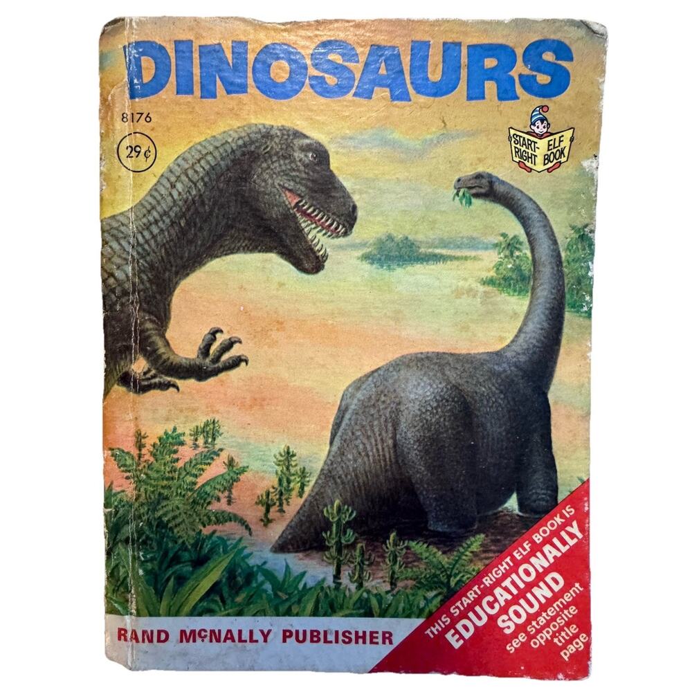 Vintage Rand McNally Start Right Elf Dinosaurs children's book 1971 M.R. Miller